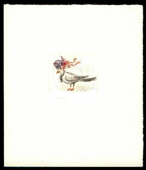 Druckgrafik   Kaltnadelradierung   Vogelhochzeit   Titel : Elster  -  zurück zur Übersicht hier klicken